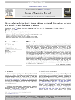 Stress and mental disorders in female military personnel