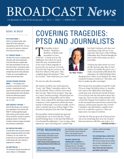 COVERING TRAGEDIES: PTSD AND JOuRNALISTS