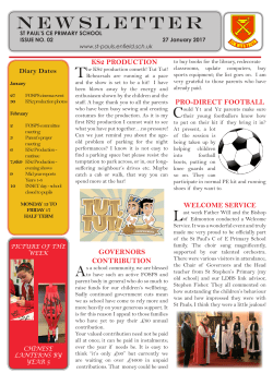 NEWSLETTER - St Paul`s Church of England Primary School