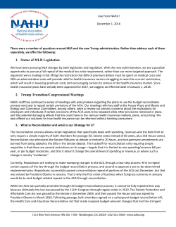 2. Trump Transition/Congressional Meetings