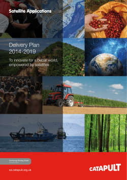 Delivery Plan 2014-2019 - Satellite Applications Catapult
