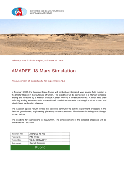 Open call for experiments on the AMADEE