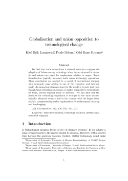 Globalisation and union opposition to technological change