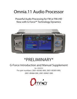 Omnia.11 Audio Processor