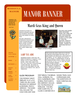 Mardi Gras King and Queen - Missoula Manor