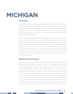 Michigan - Election Protection