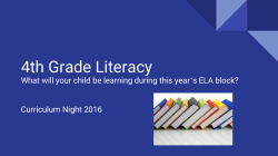 4th Grade Literacy