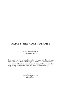 alice`s birthday surprise alice`s birthday surprise