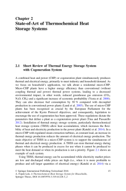State-of-Art of Thermochemical Heat Storage Systems