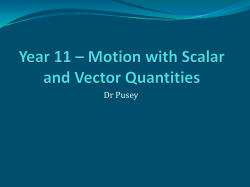 Scalars and Vectors - AP Physics 2 Homework Page