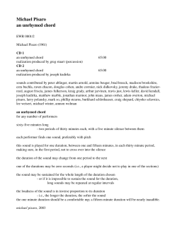 Michael Pisaro an unrhymed chord