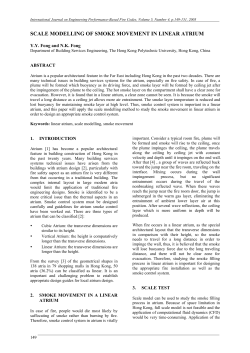 SCALE MODELLING OF SMOKE MOVEMENT IN LINEAR ATRIUM