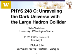 PHYS 248 C: Unraveling the Dark Universe with the