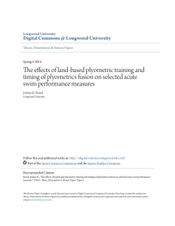 The effects of land-based plyometric training and timing of