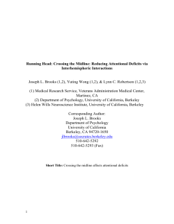 Crossing the Midline: Reducing Visual Extinction by Re