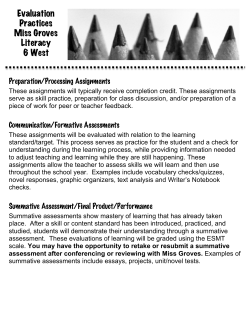 Evaluation Practices Miss Groves Literacy 6 West
