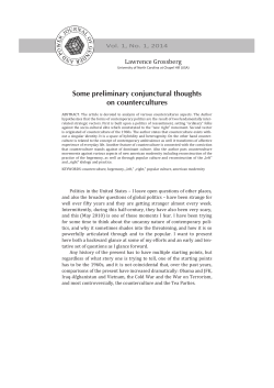 Some preliminary conjunctural thoughts on countercultures