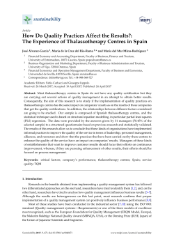 How Do Quality Practices Affect the Results?: The Experience of