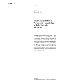 The Pussy Riot Meme: Performative storytelling in digital