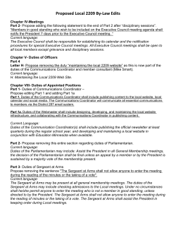 Proposed Local 2209 By-Law Edits