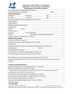 to begin a Cat Application - Snake River Animal Shelter
