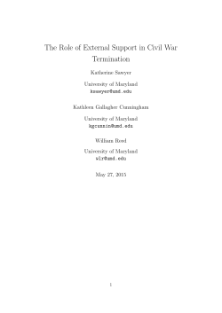 The Role of External Support in Civil War Termination