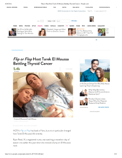 8/20/2014 `Flip or Flop` Host Tarek El Moussa Battling Thyroid