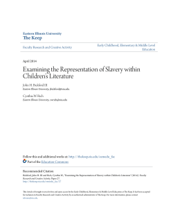 Examining the Representation of Slavery within - The Keep