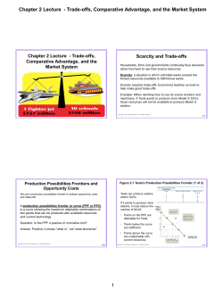 Chapter 2: Trade-offs, Comparative Advantage, and the Market System