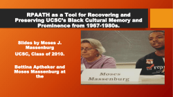 Presentation from Moses Massenburg