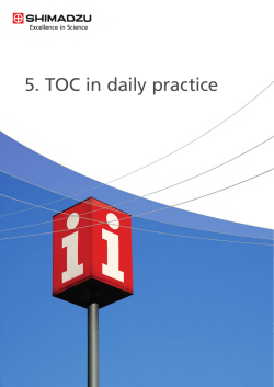 Chapter 5 TOC in daily practice