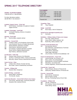 Faculty and Staff Directory - the New Hampshire Institute of Art