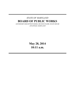 May 28 Transcript - Board of Public Works