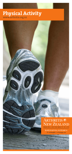 Physical Activity - Arthritis New Zealand