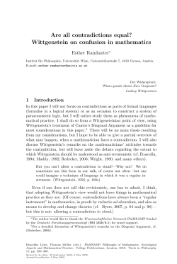 Are all contradictions equal? Wittgenstein on