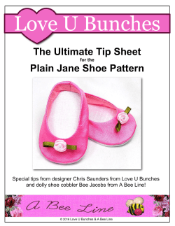 The Ultimate Tip Sheet Plain Jane Shoe Pattern