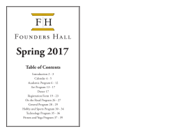 Spring 2017 - Founders Hall
