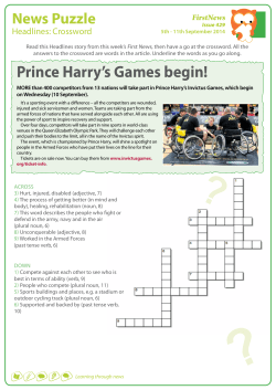Crossword - First News for Schools
