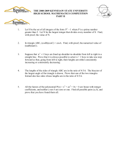 1. Let S be the set of all integers of the form 1P 2