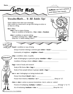 Suffix Math - Scholastic