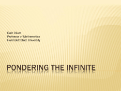 Pondering the Infinite - Humboldt State University