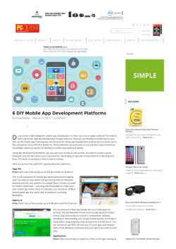 6 DIY Mobile App Development Platforms