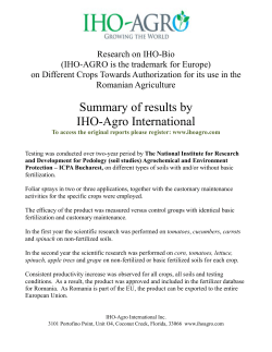 IHO-Bio Research English Summary - IHO