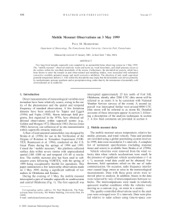 Mobile Mesonet Observations on 3 May 1999