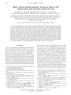 Highly Uniform Superparamagnetic Mesoporous Spheres with