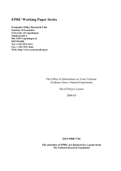 The Effect of Information on Voter Turnout