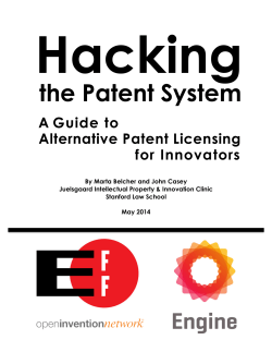 Hacking the Patent System - Electronic Frontier Foundation