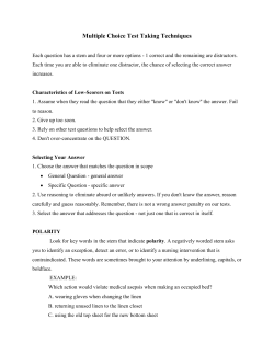 Multiple Choice Test Taking Techniques