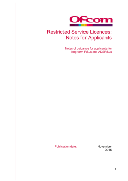 Long Term RSL and Audio Distribution Systems RSLs