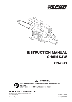 CS-680 Operator`s Manual
